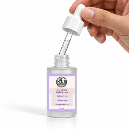rootgenix scalp serum bottle with dropper